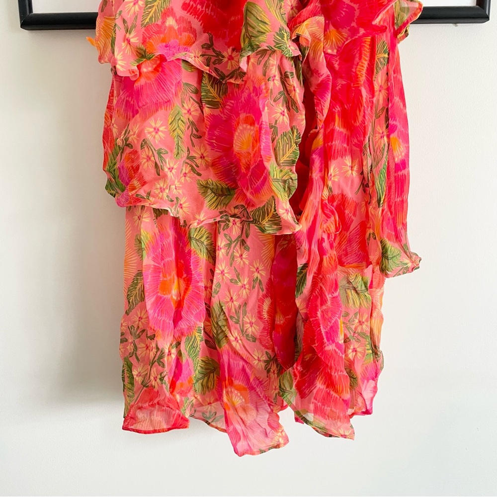 Farm Rio Blooming Floral Maxi Dress XS Smocked Puff Sleeve NWT - Picture 15 of 16